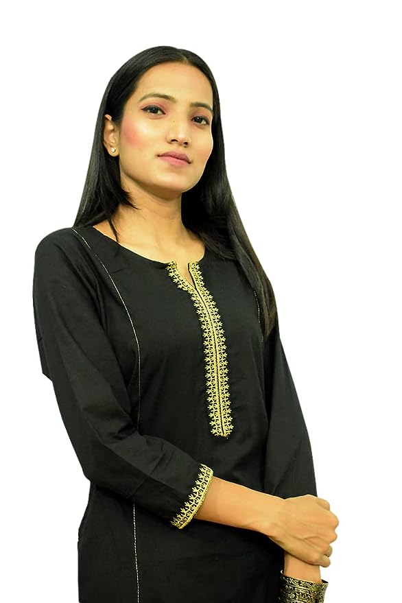 Black embroidery kurta with pants