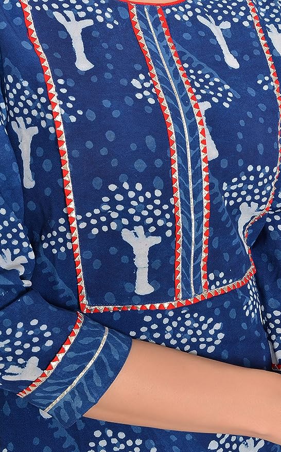 Indigo Printed Cotton coord set