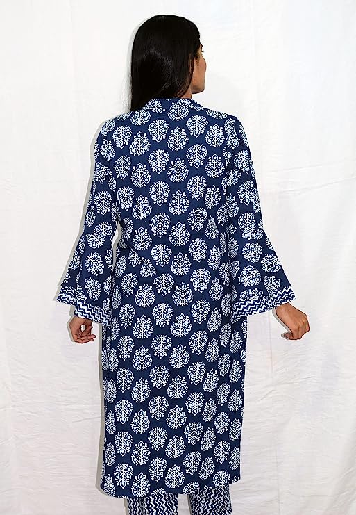 Indigo Booti umbrella sleeves coord set