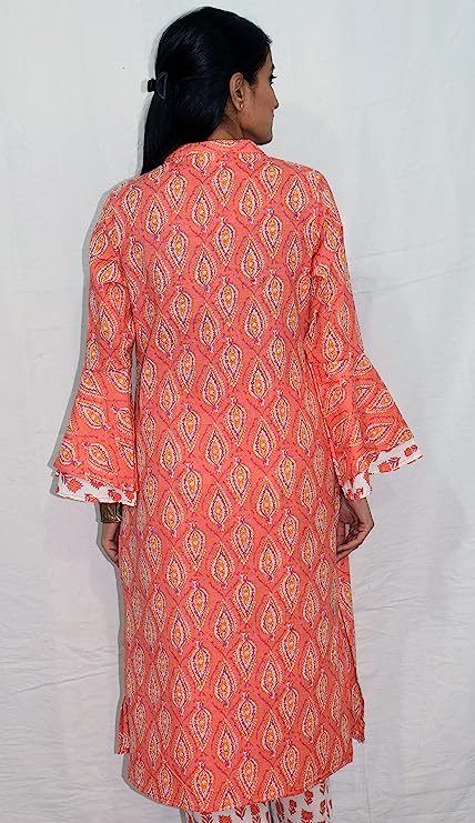 Peach umbrella sleeves co-ord set