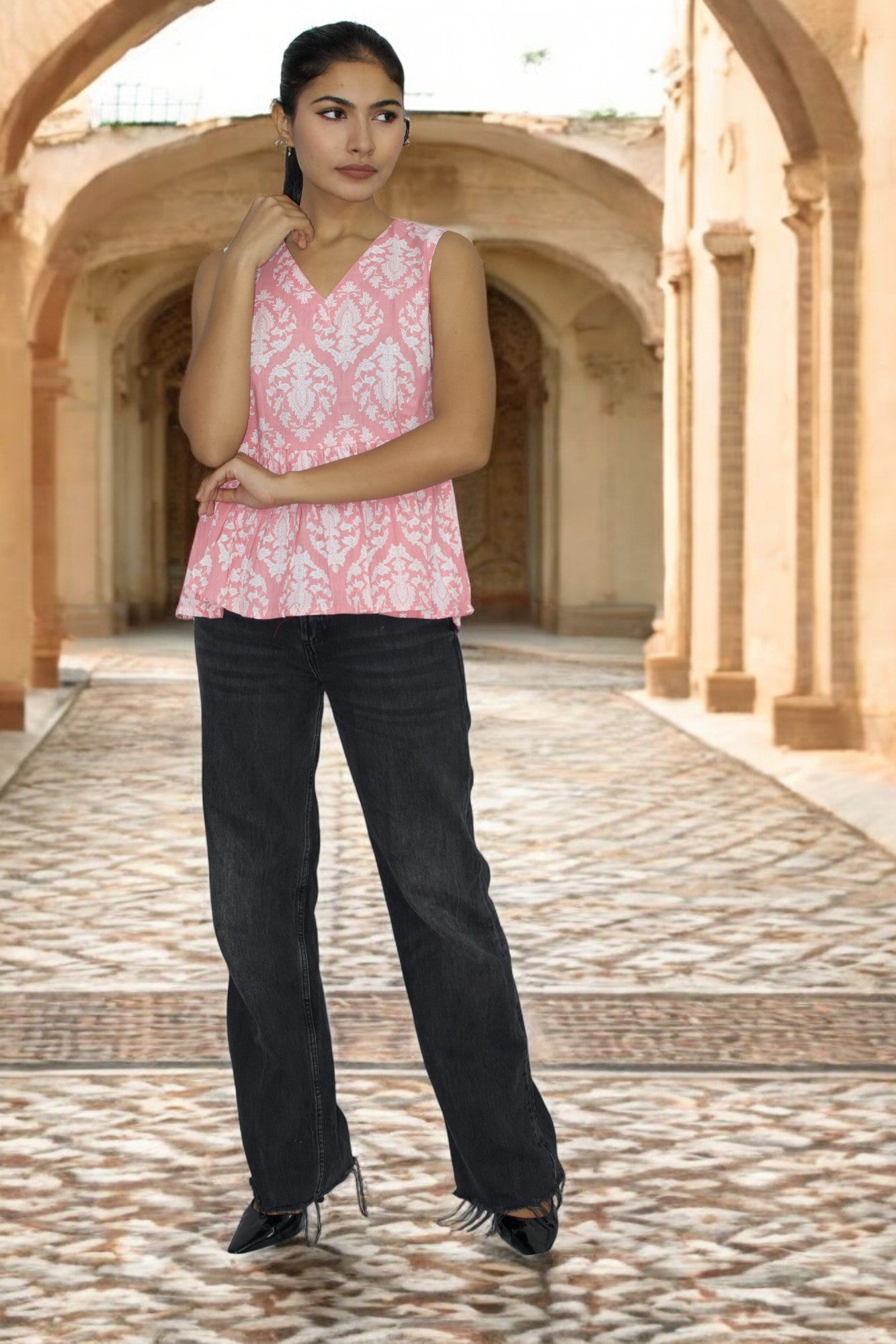 Blush Aura Peplum top