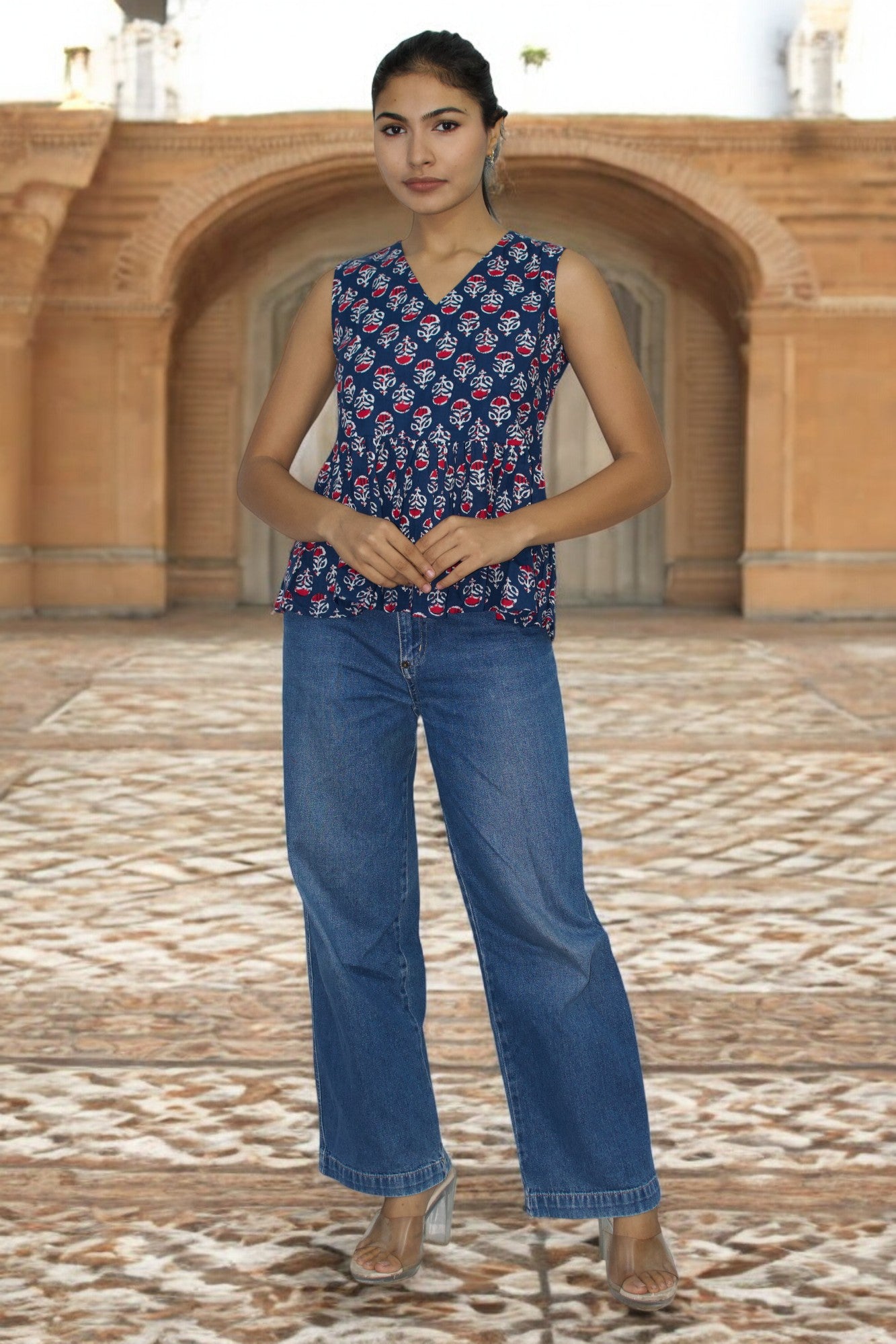 Indigo Gulzar peplum Top