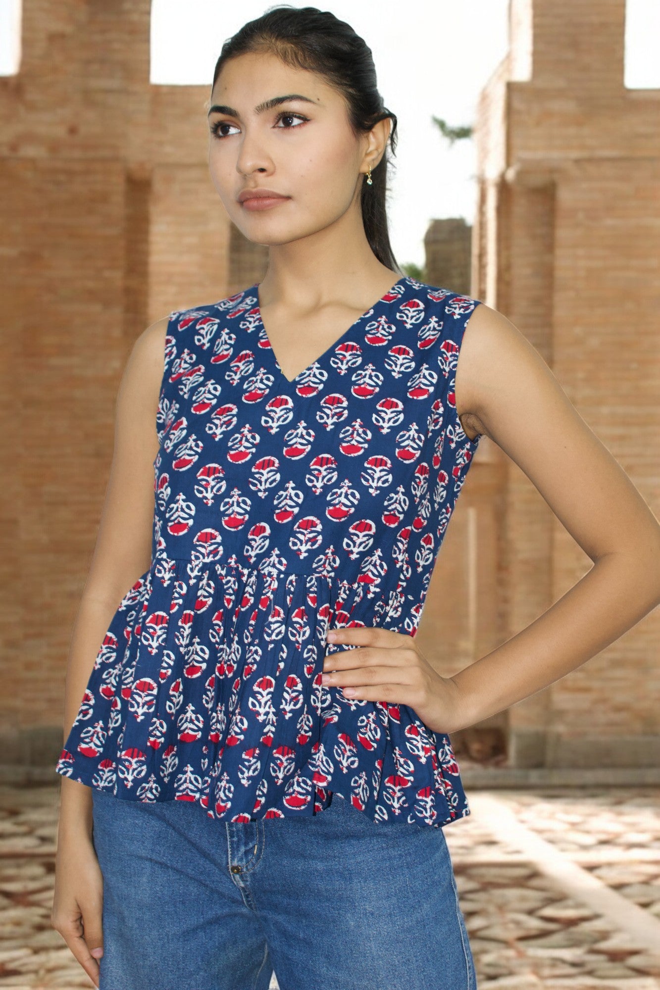 Indigo Gulzar peplum Top
