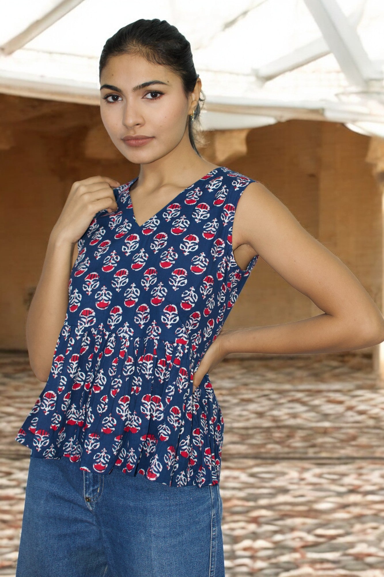 Indigo Gulzar peplum Top