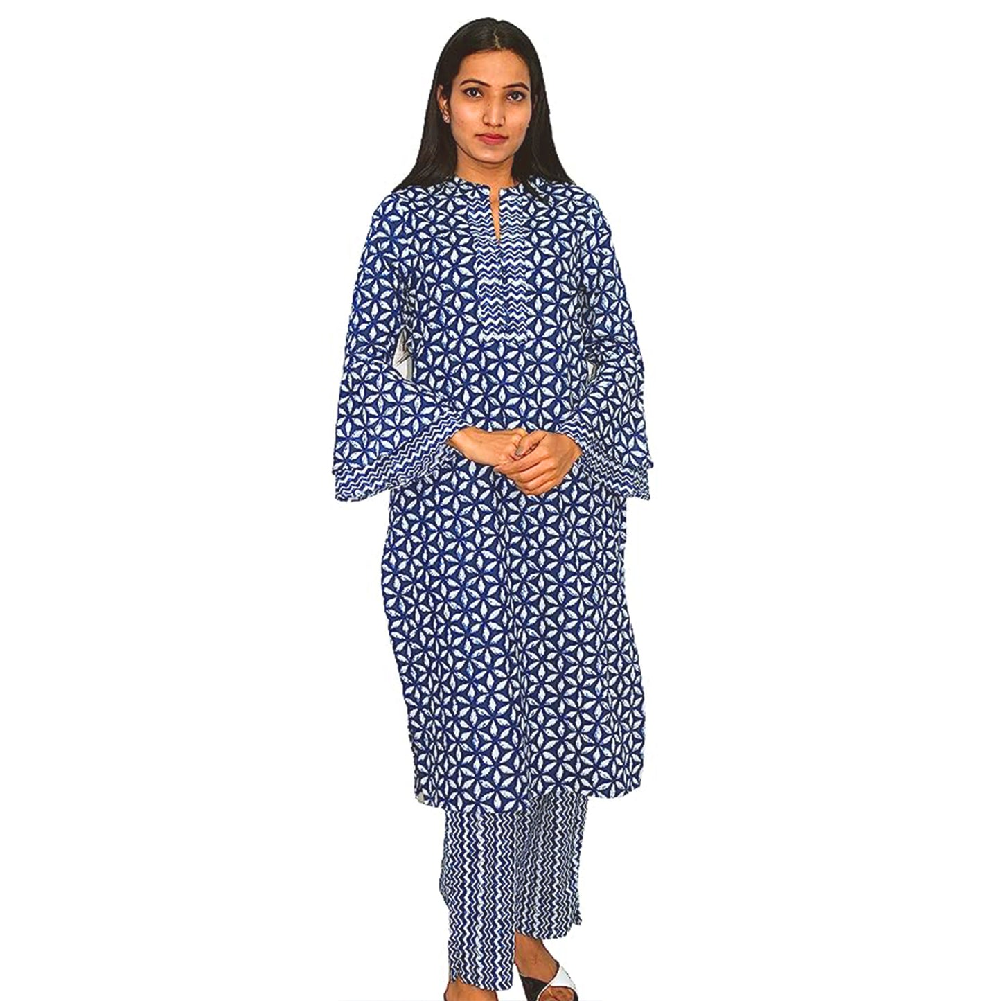 Indigo umbrella sleeves coord set