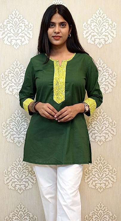 Green short Kurti top