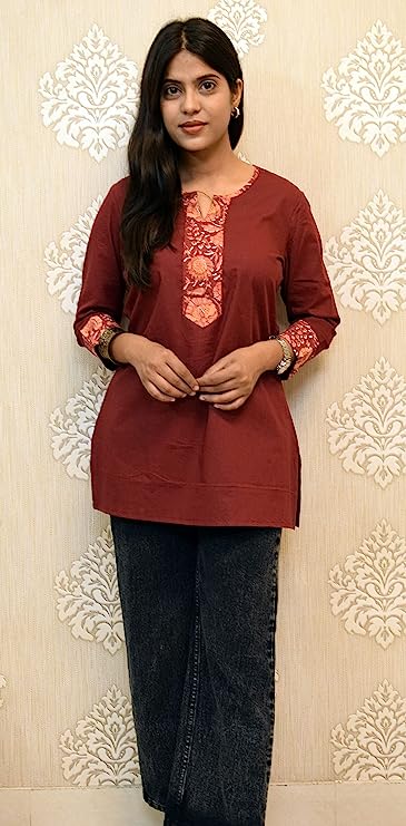 Maroon short Kurti top