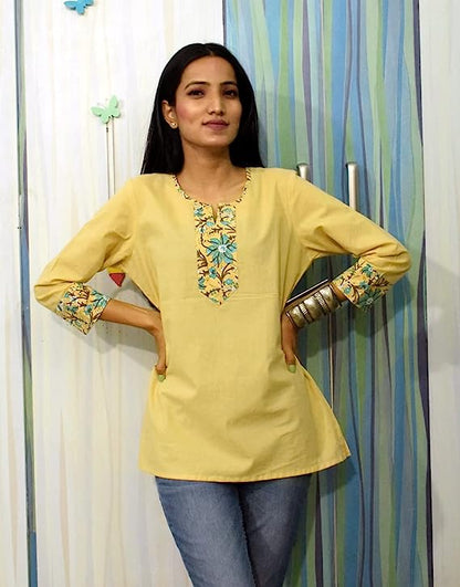 Beige short Kurti top