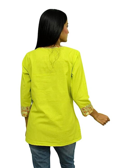 Neon Green short Kurti top