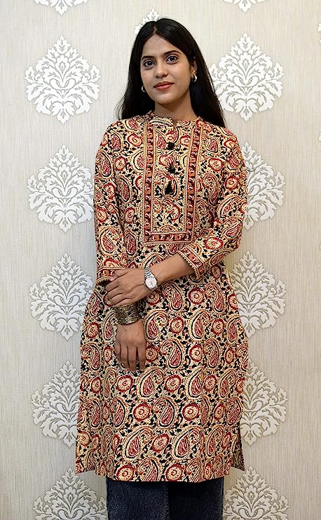 Red Kalamkari long kurta