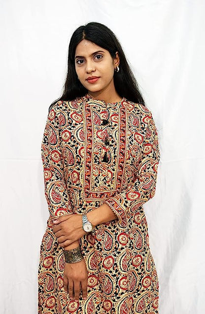 Red Kalamkari long kurta