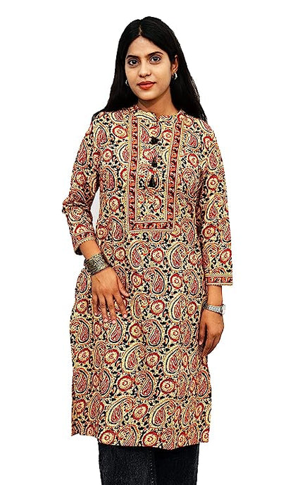 Red Kalamkari long kurta