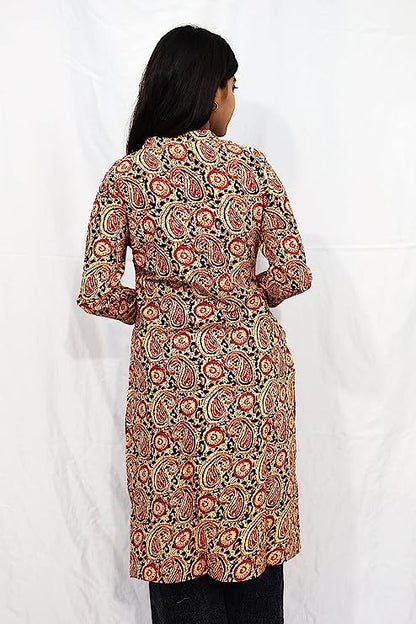 Red Kalamkari long kurta