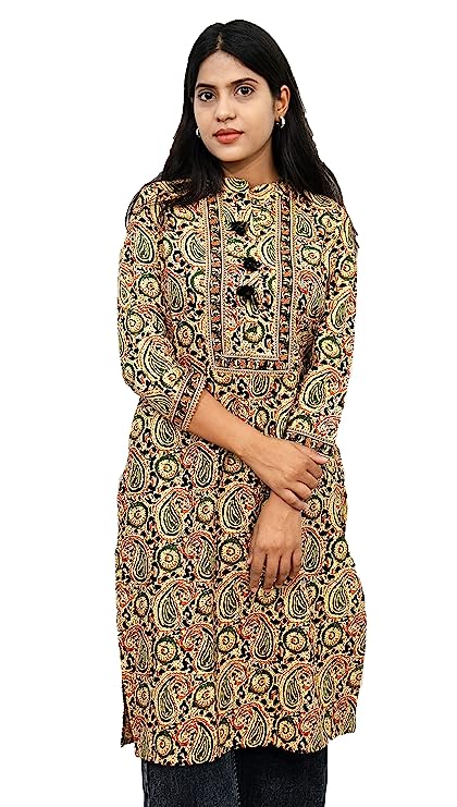 Green Kalamkari long kurta