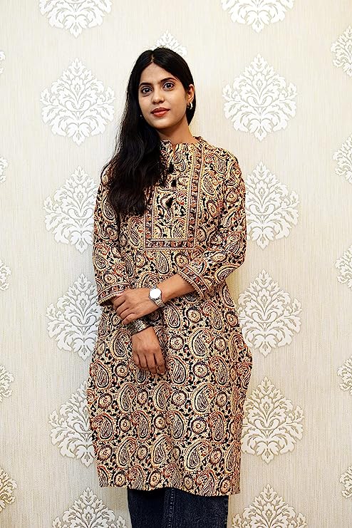 Grey Kalamkari long kurta