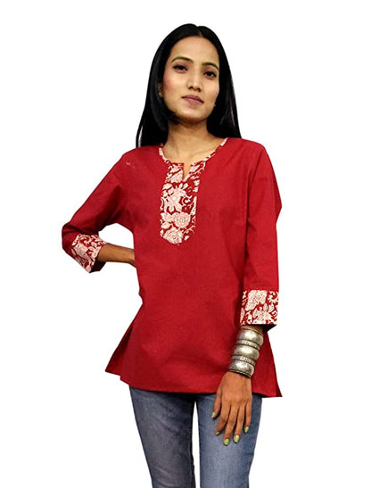 Red short Kurti top