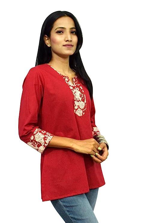 Red short Kurti top