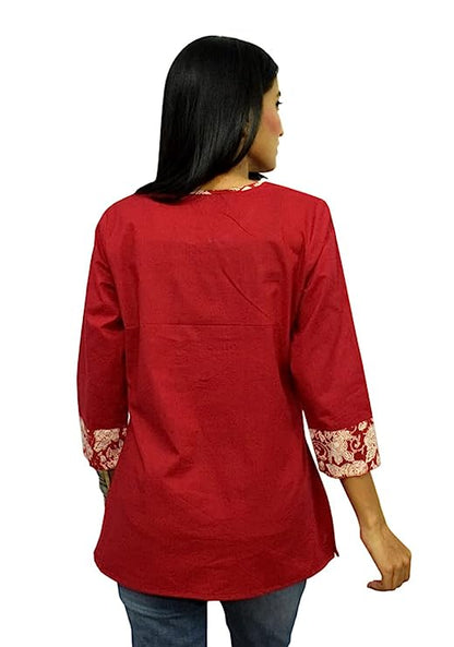 Red short Kurti top