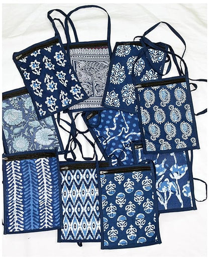 Indigo printed colourful Sling bag(set of 10)