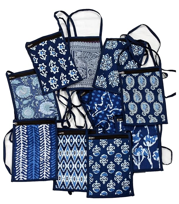 Indigo printed colourful Sling bag(set of 10)