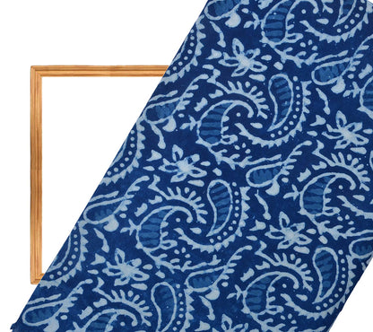 Indigo Paisley(Keri) Print Cotton Fabric