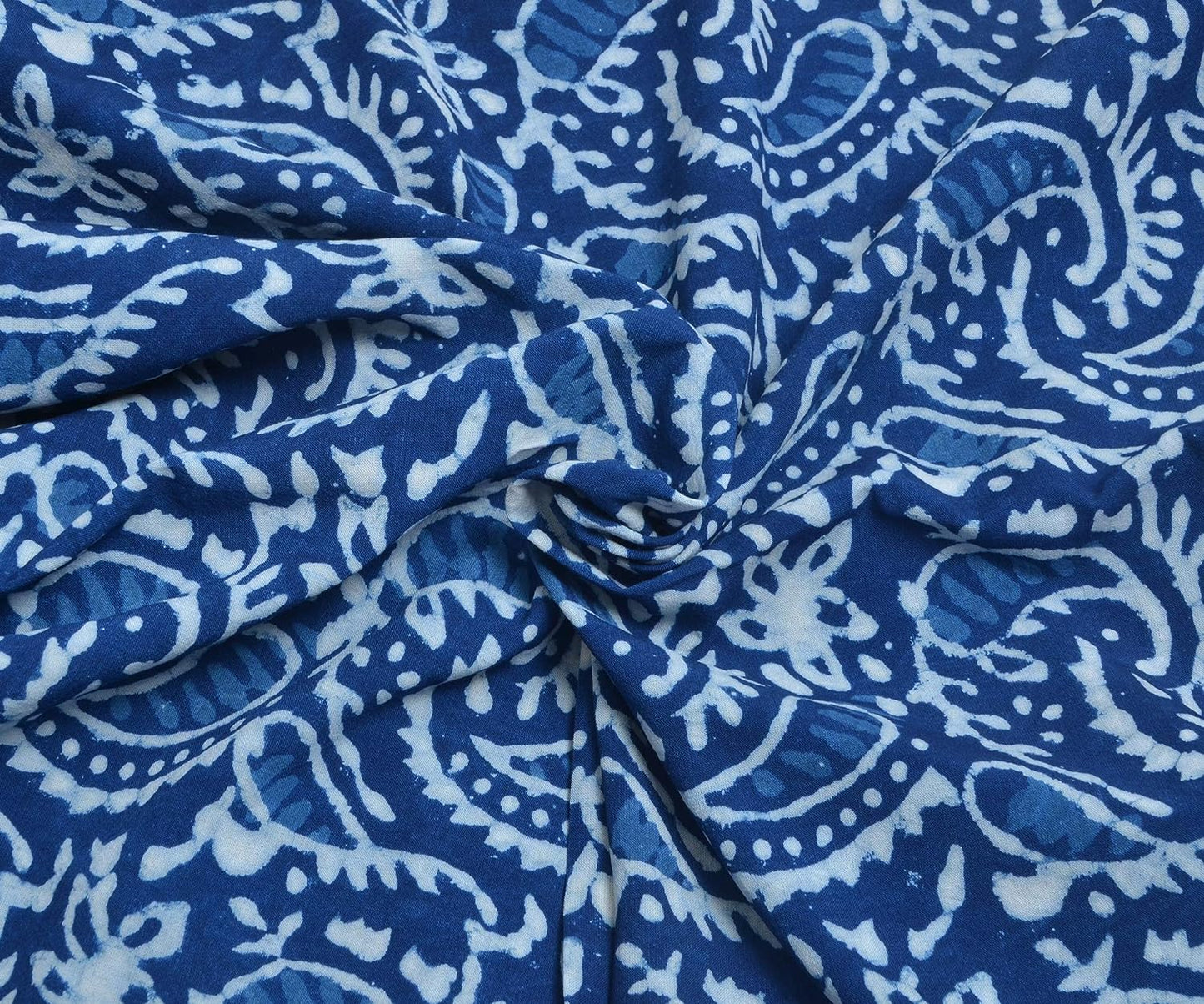 Indigo Paisley(Keri) Print Cotton Fabric