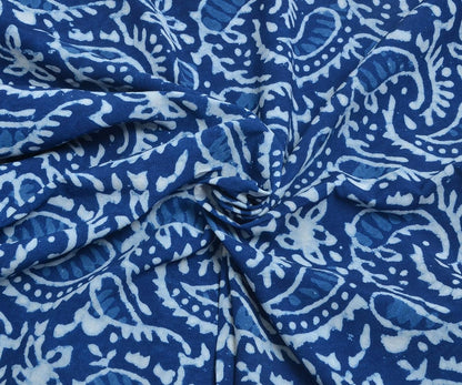 Indigo Paisley(Keri) Print Cotton Fabric