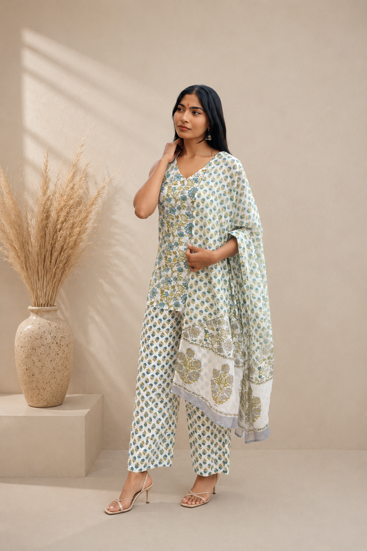 Nazaakat Cotton farshi salwar suit