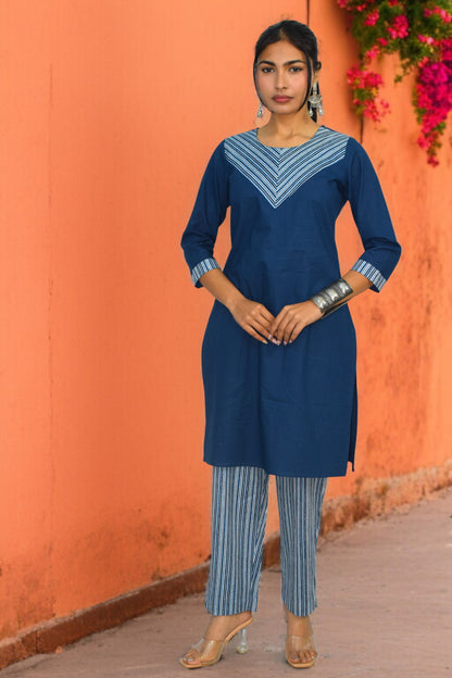 Neel Sutra Kurta Set