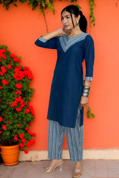 Neel Sutra Kurta Set
