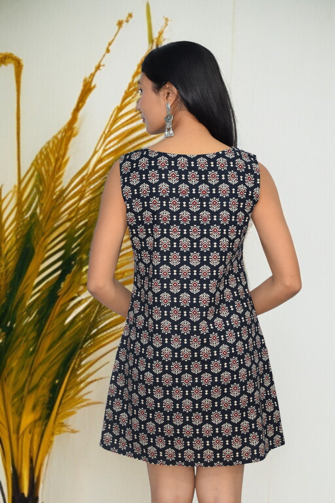 Aarohi Black Patchwork Dress