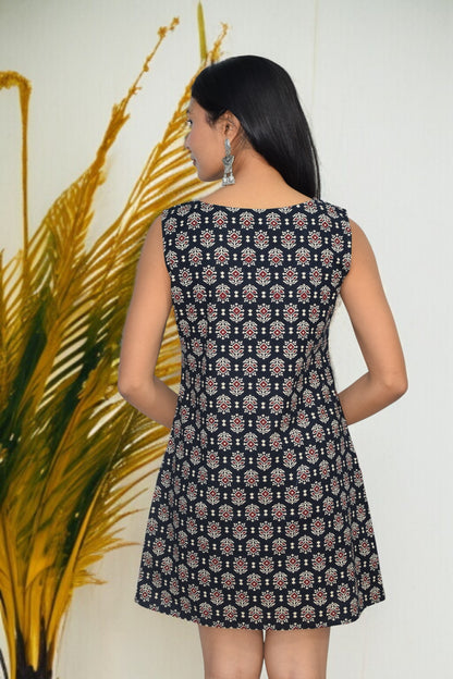Aarohi Black Patchwork Dress