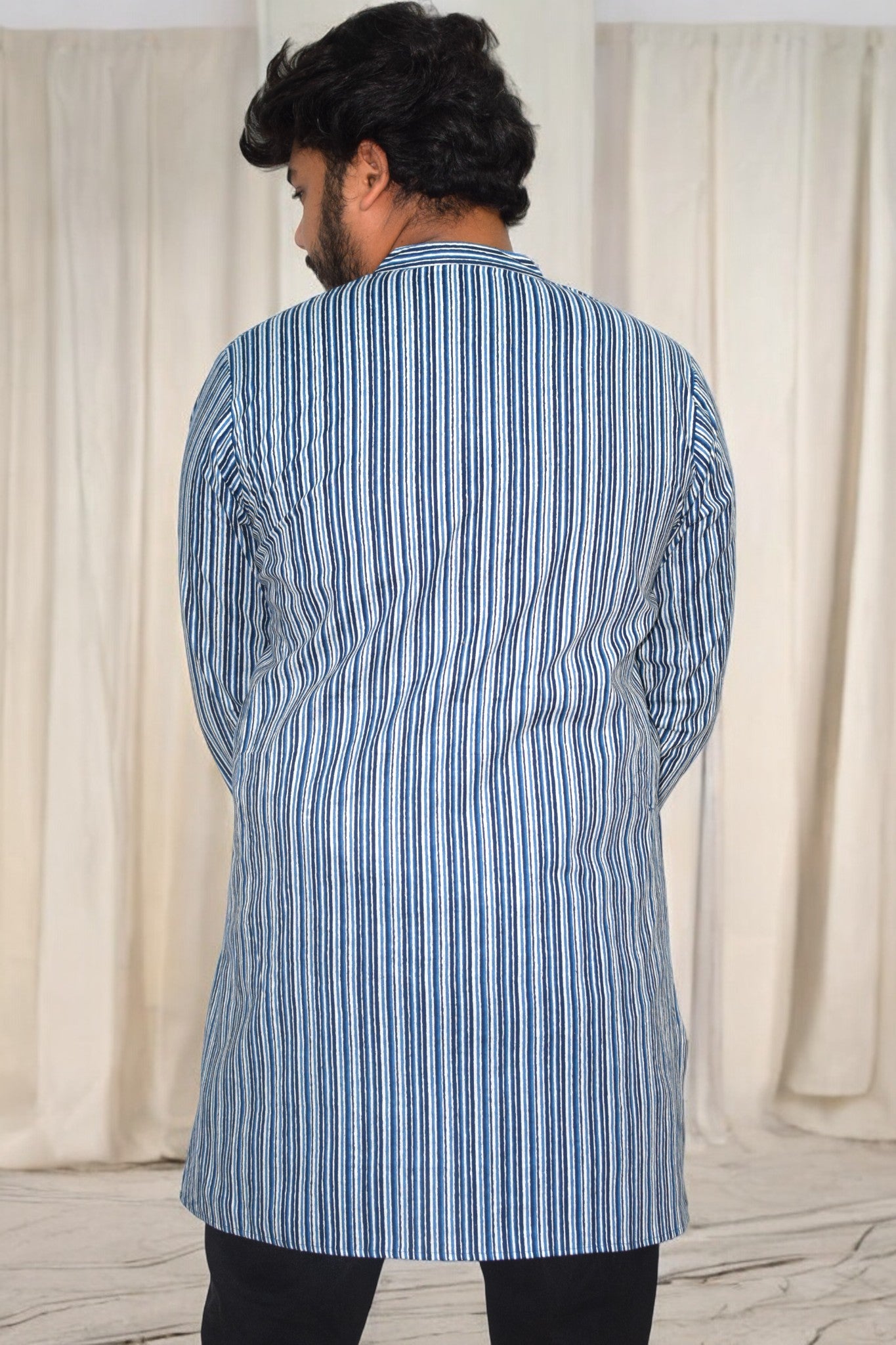 Neel Rang Utsav Hand Block Cotton kurta for men