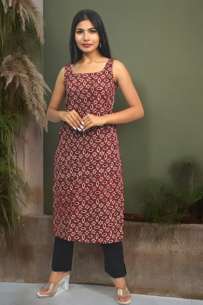 Maroon champa pure cotton coord set