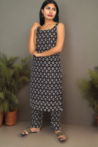 Black Diamond pure cotton printed coord set