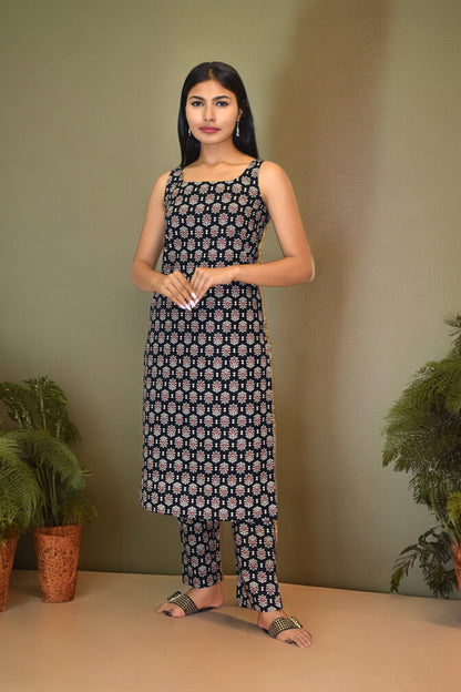 Black Diamond pure cotton printed coord set