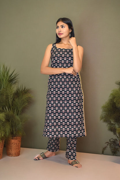 Black Diamond pure cotton printed coord set