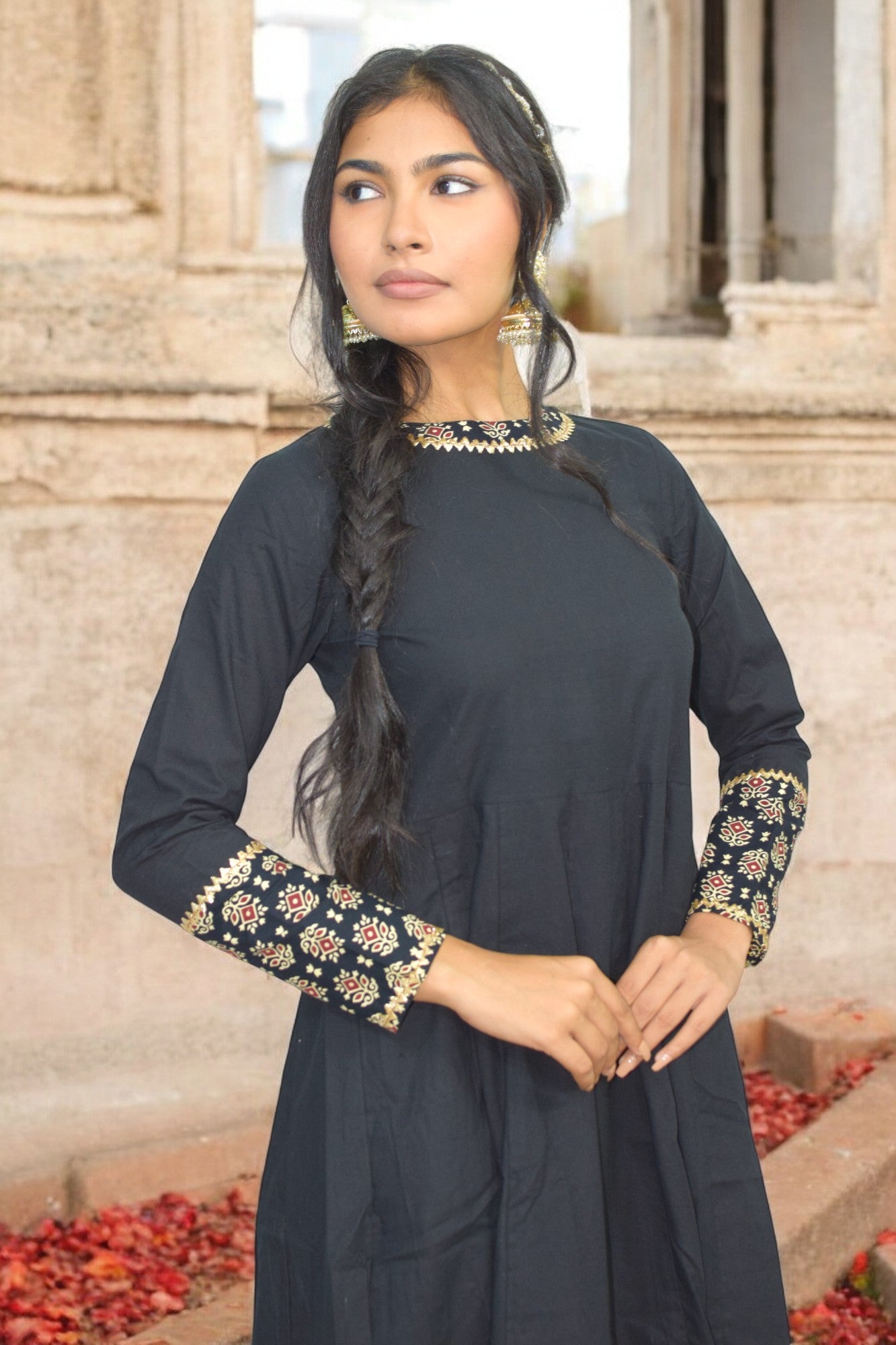 Black diwali anarkali gown