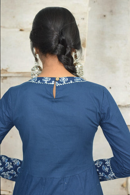 Indigo diwali anarkali gown