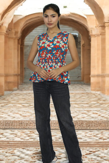 Neel Pushp peplum Top
