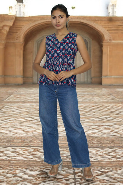 Indigo Gulzar peplum Top