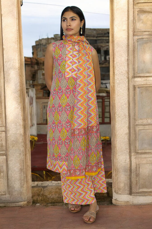 Baag-e-Bahar Cotton Suit Set