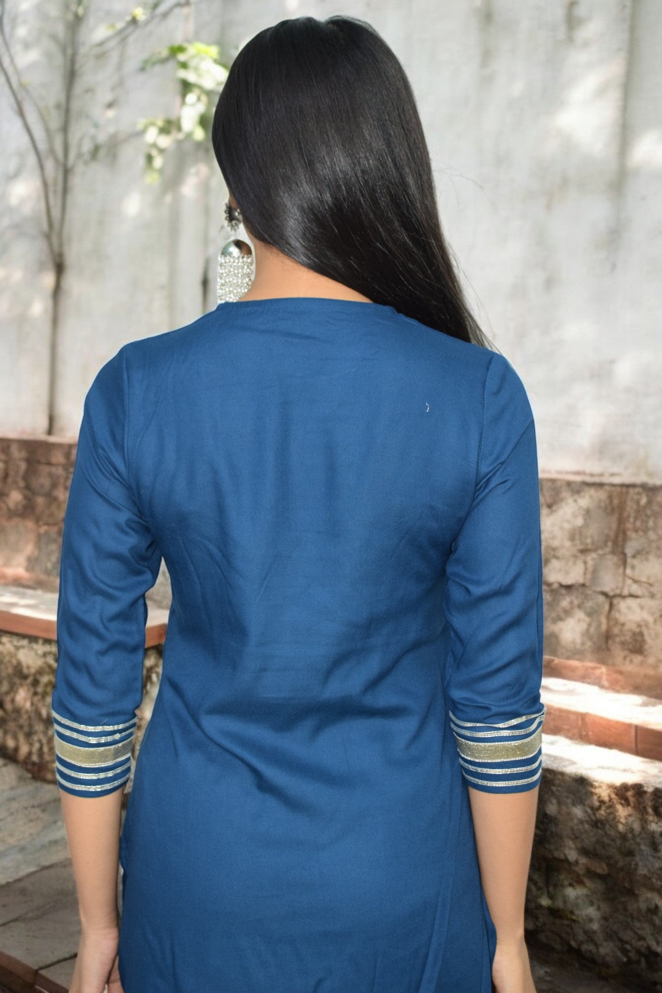Royal Blue Elegance Sharara Set