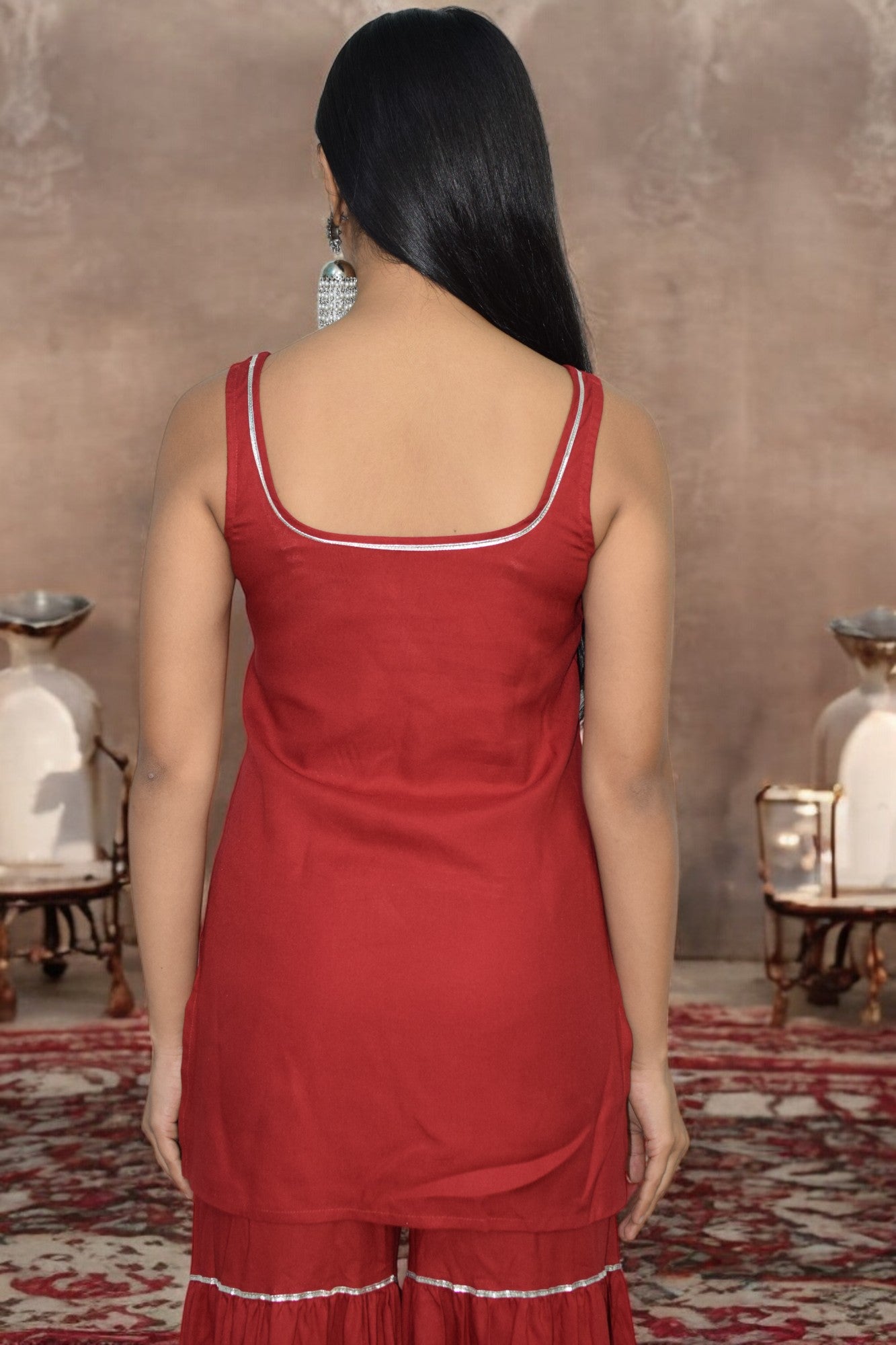 Gulnaar sleeveless Sharara Set