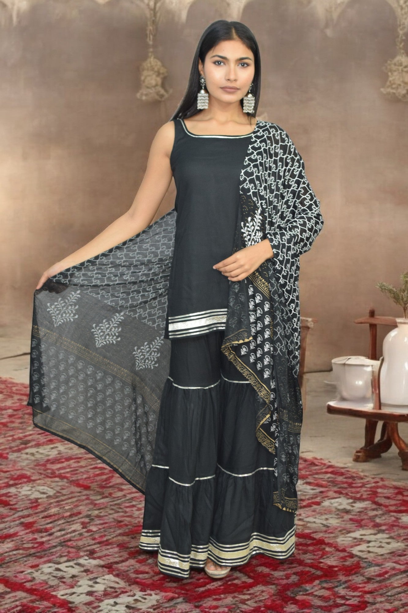 Kaajal Sleeveless Sharara Set