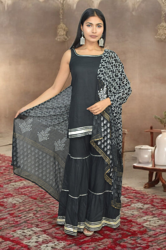 Kaajal Sleeveless Sharara Set