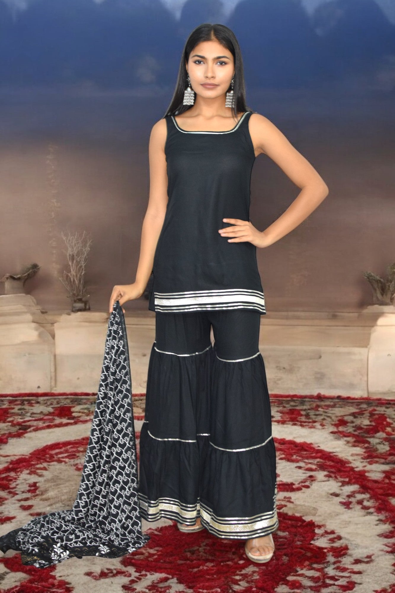 Kaajal Sleeveless Sharara Set