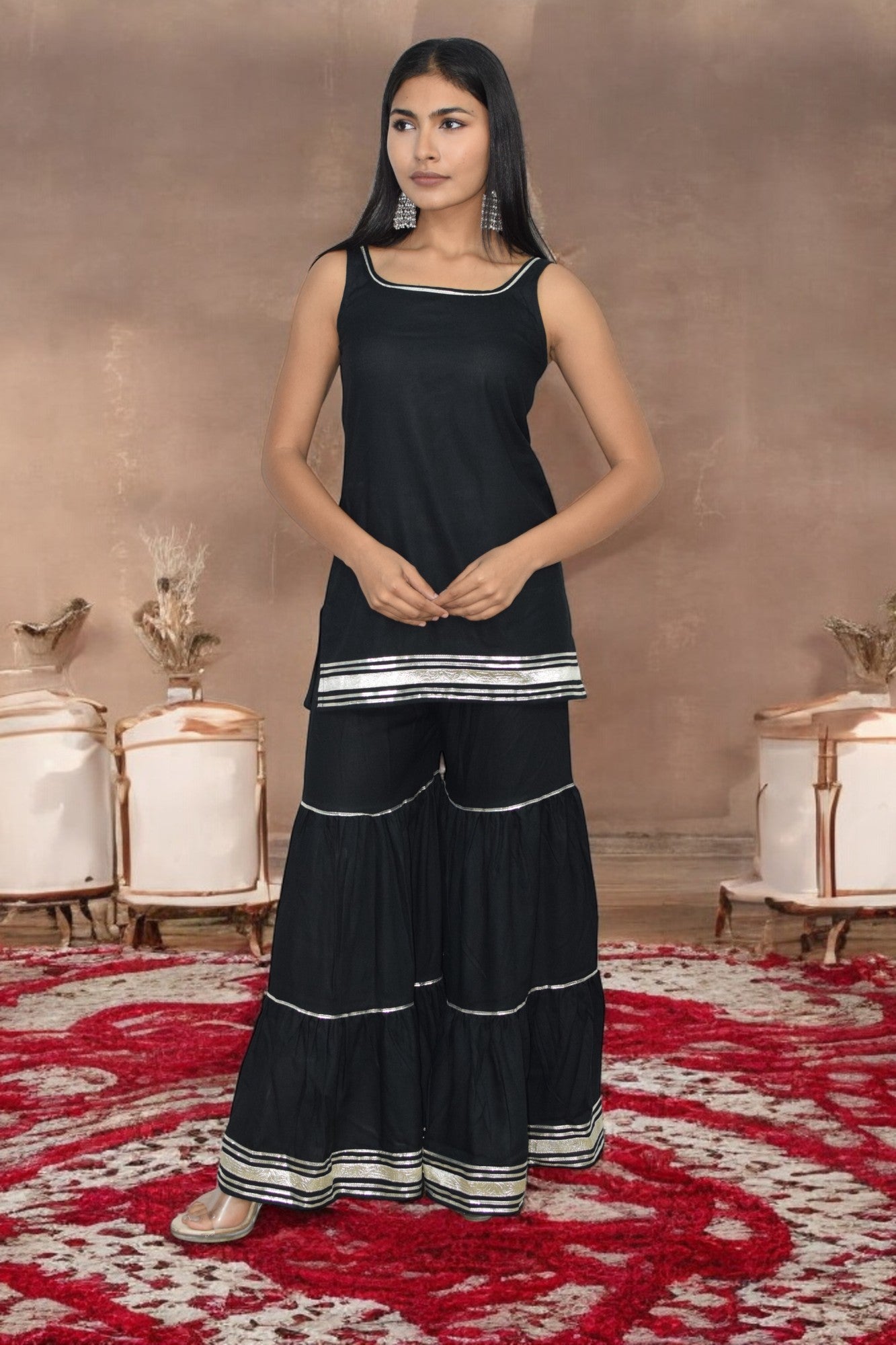Kaajal Sleeveless Sharara Set