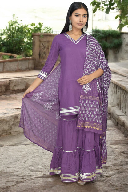 Lavender Bliss Sharara Set