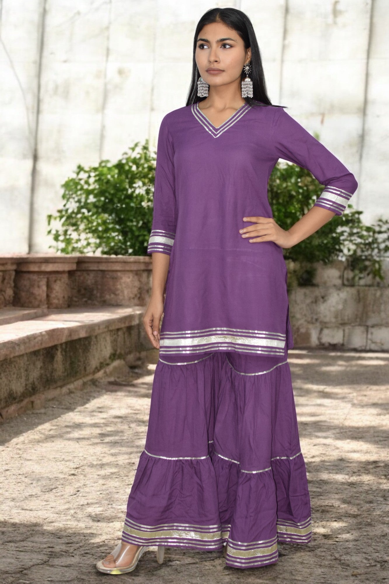 Lavender Bliss Sharara Set